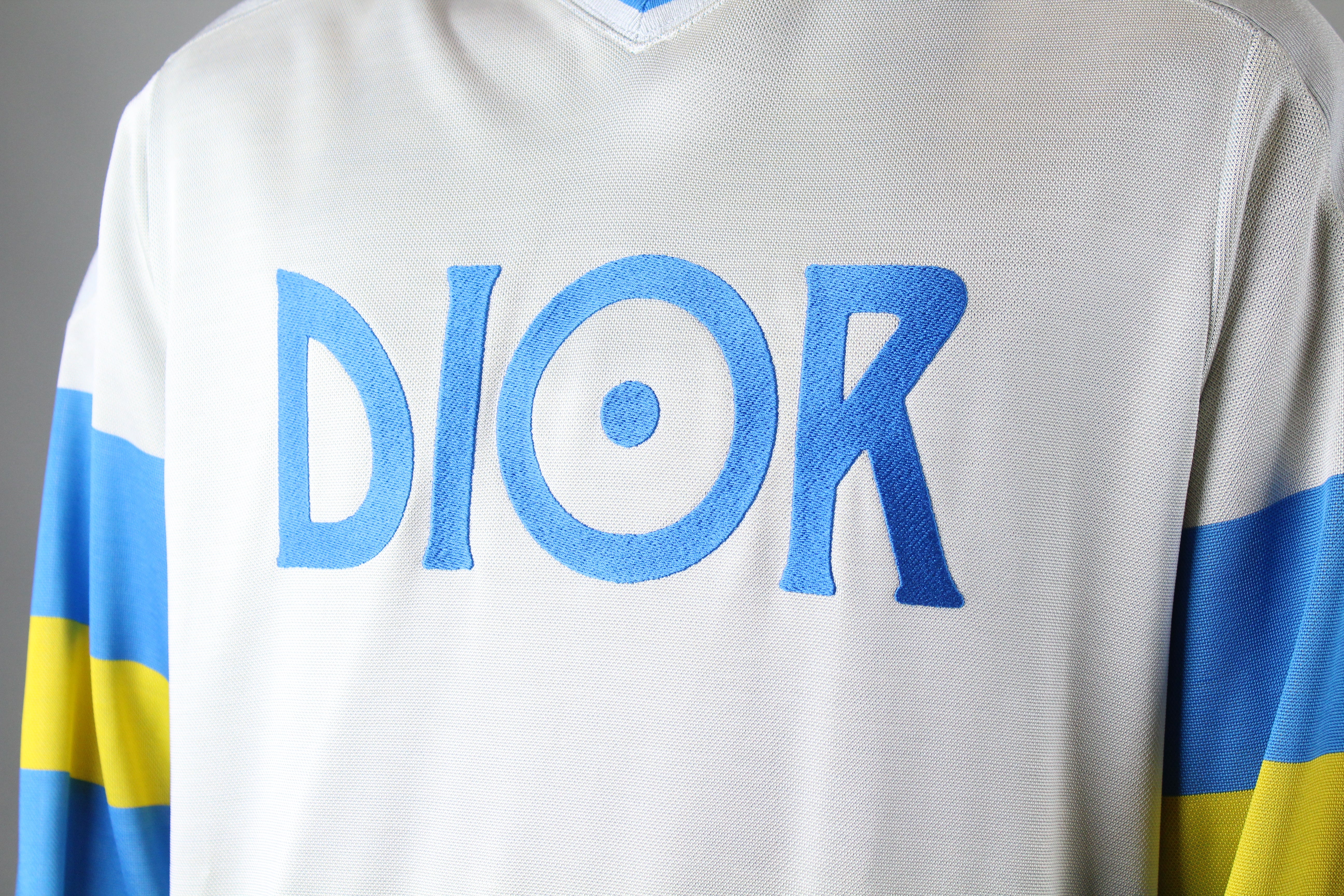 Christian Dior X Jack Kerouac 'Hockey Jersey' (White/Light Blue)-8612440670538-The Attic