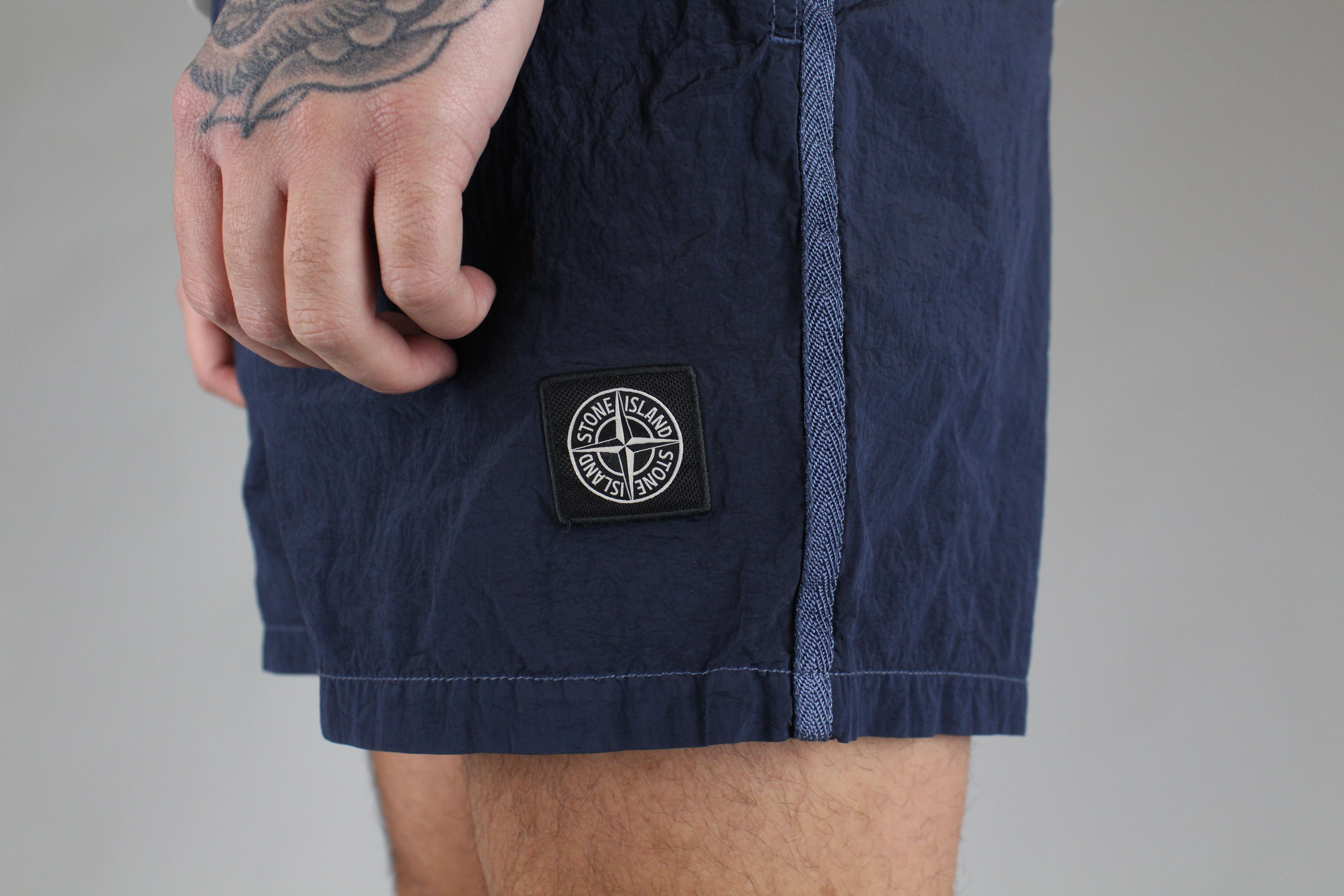 Stone Island Compass Logo Swim Shorts 'Navy Blue'-8747861115210-The Attic