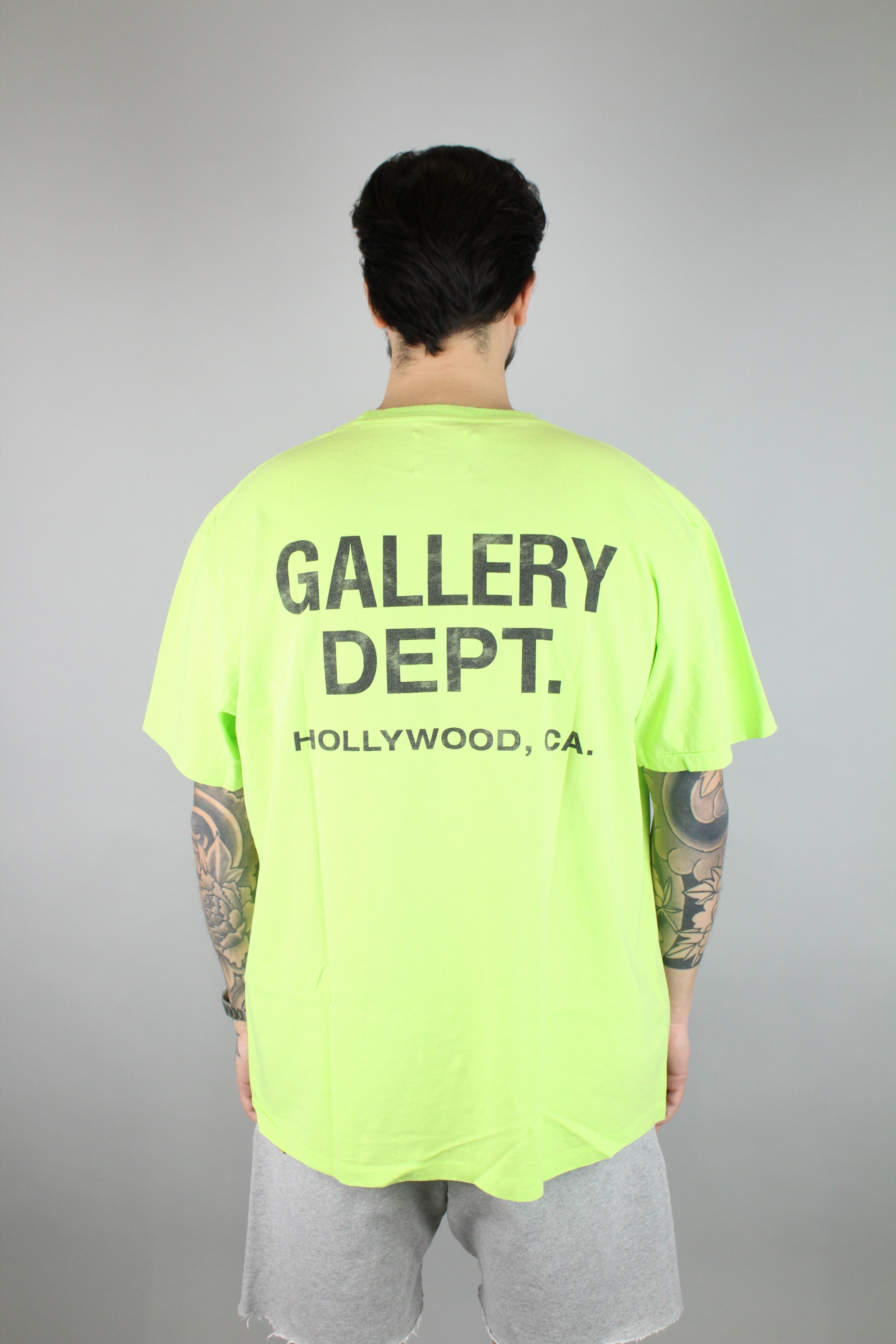 Gallery Dept. Souvenir Logo T-shirt (Lime)-8743669432650-The Attic