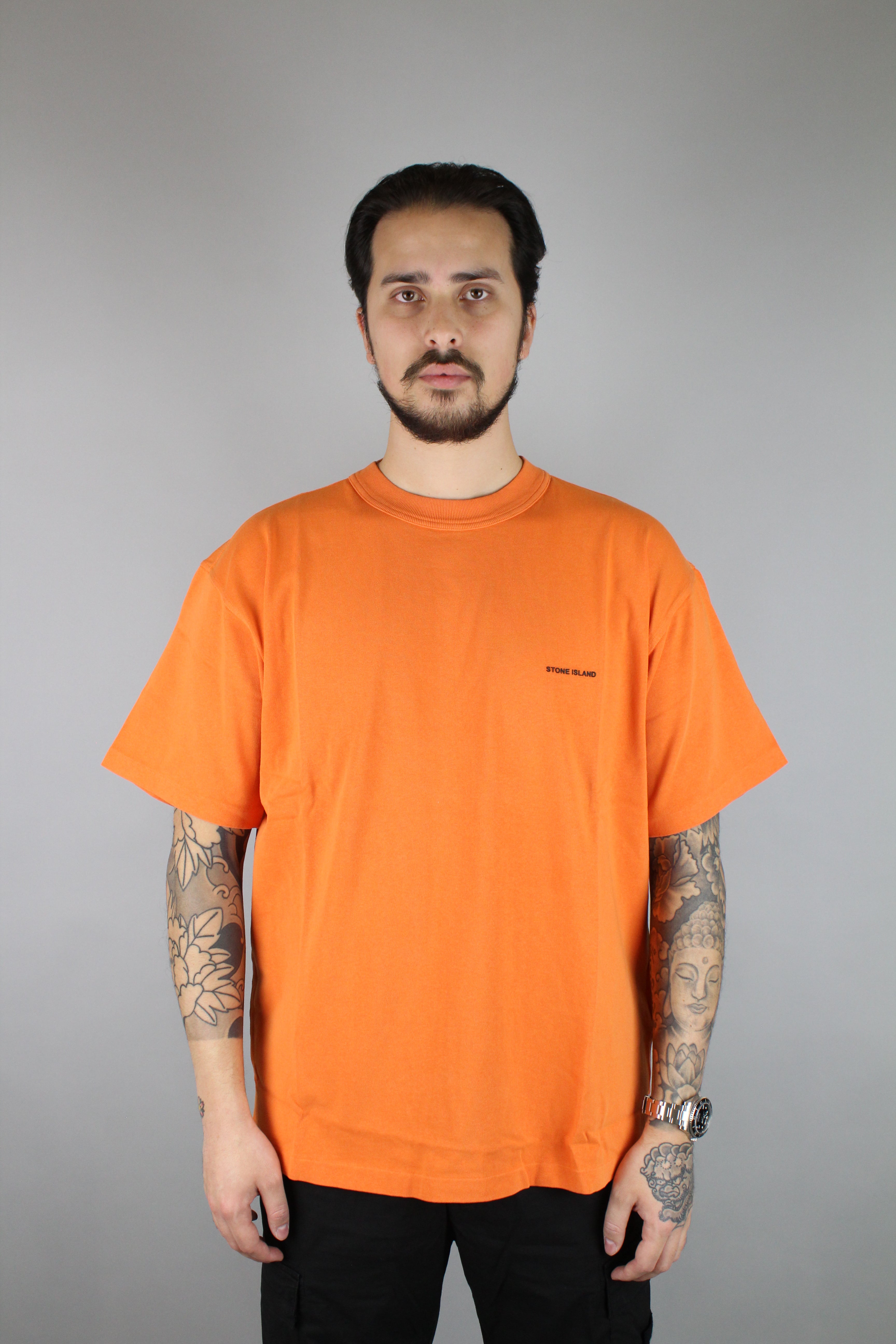Stone Island Bonded T-shirt 'Orange'-8747763597642-The Attic