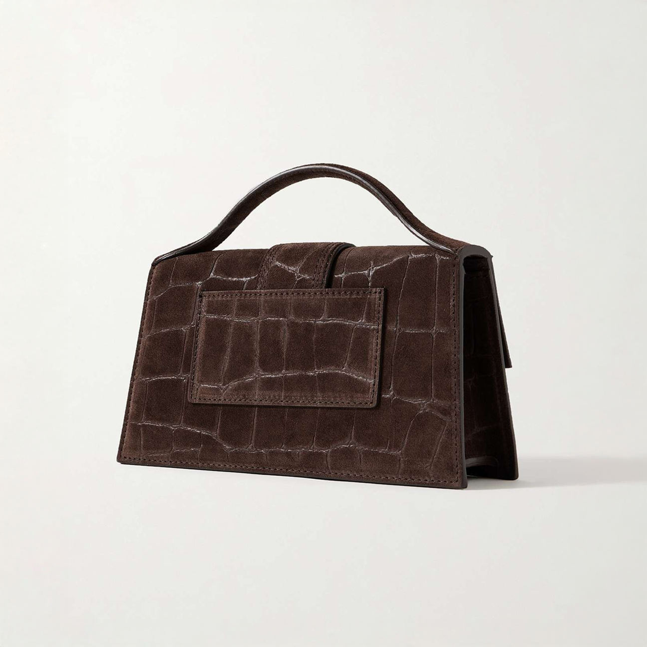 Jacquemus Le Grand Bambino 'Crocodile Dark Brown'