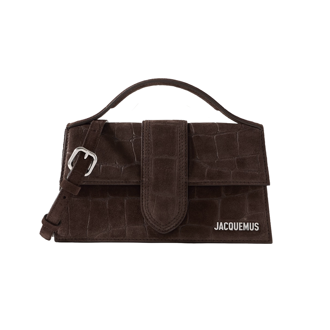 Jacquemus Le Grand Bambino 'Crocodile Dark Brown'