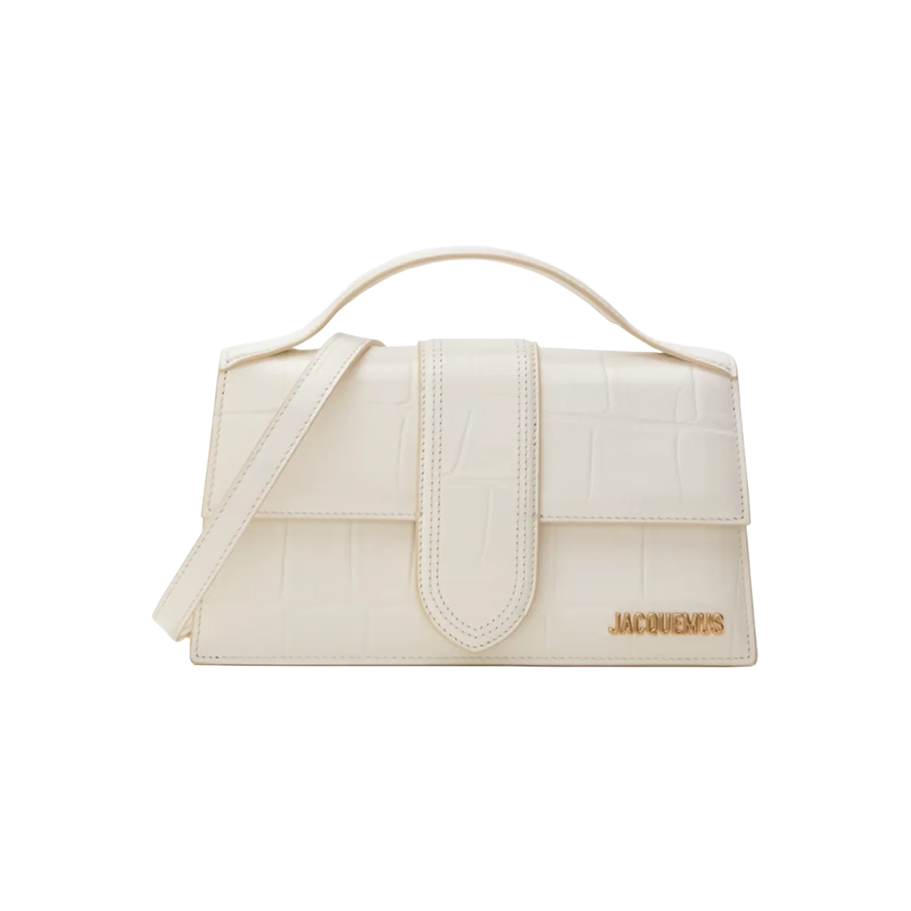 JACQUEMUS クロコ 型押し 2way ショルダーバッグ 白 ホワイト Jacquemus Le Chiquito Moyen Crocodile-Embossed Leather Top-Handle