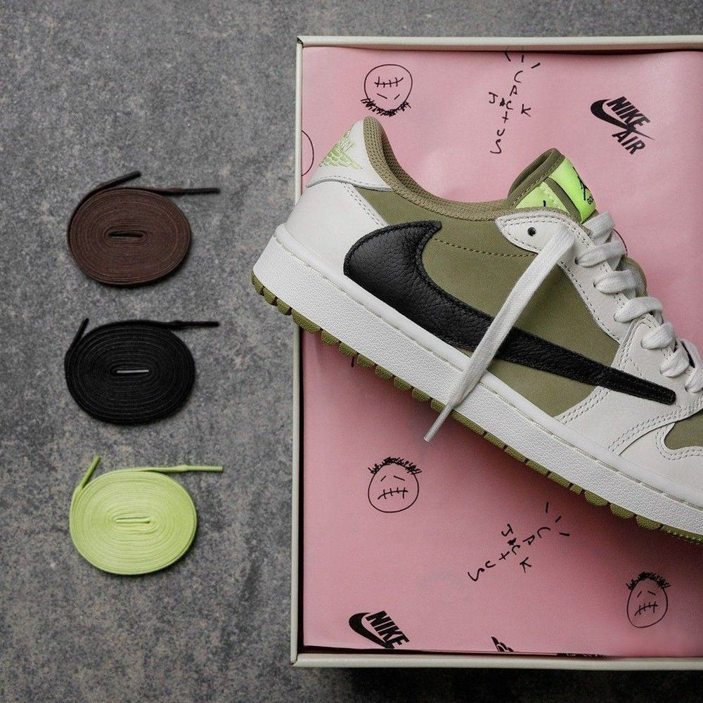 Jordan 1 Retro Low Golf Travis Scott 'Neutral Olive' photo 9