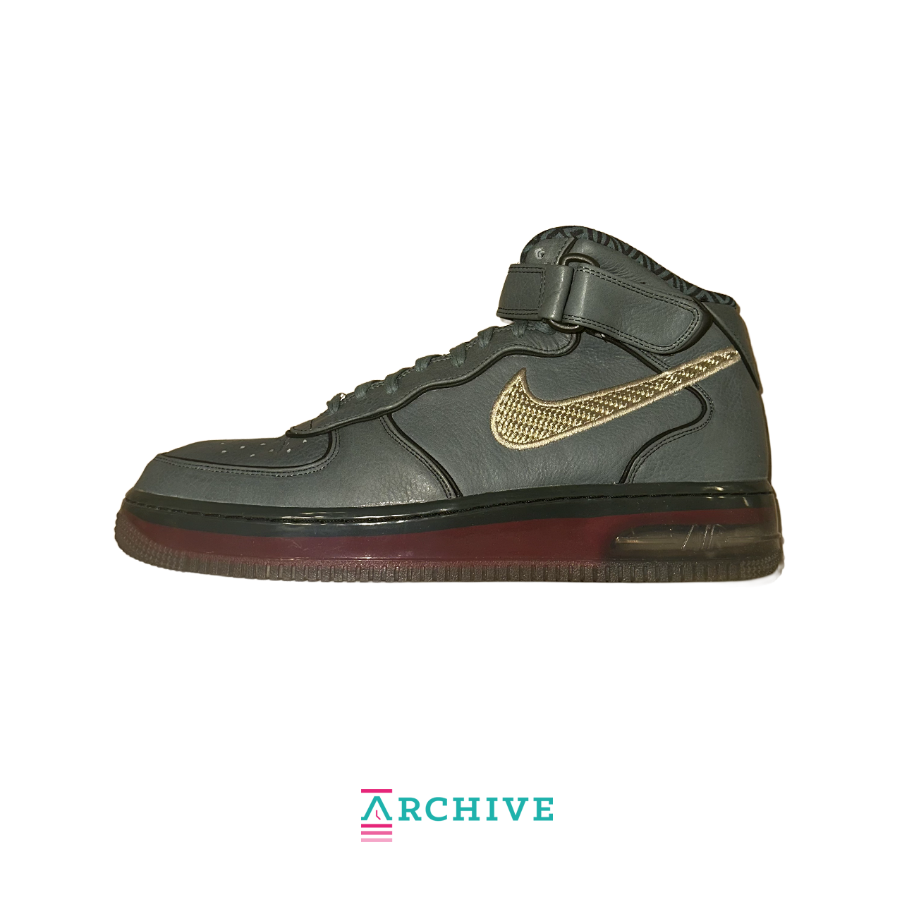 Nike Air Force 1 Mid SPRM Mx 07 China sneakers featuring premium materials, red and gold accents, symbolic detailing and classic mid-top Air Force 1 silhouette