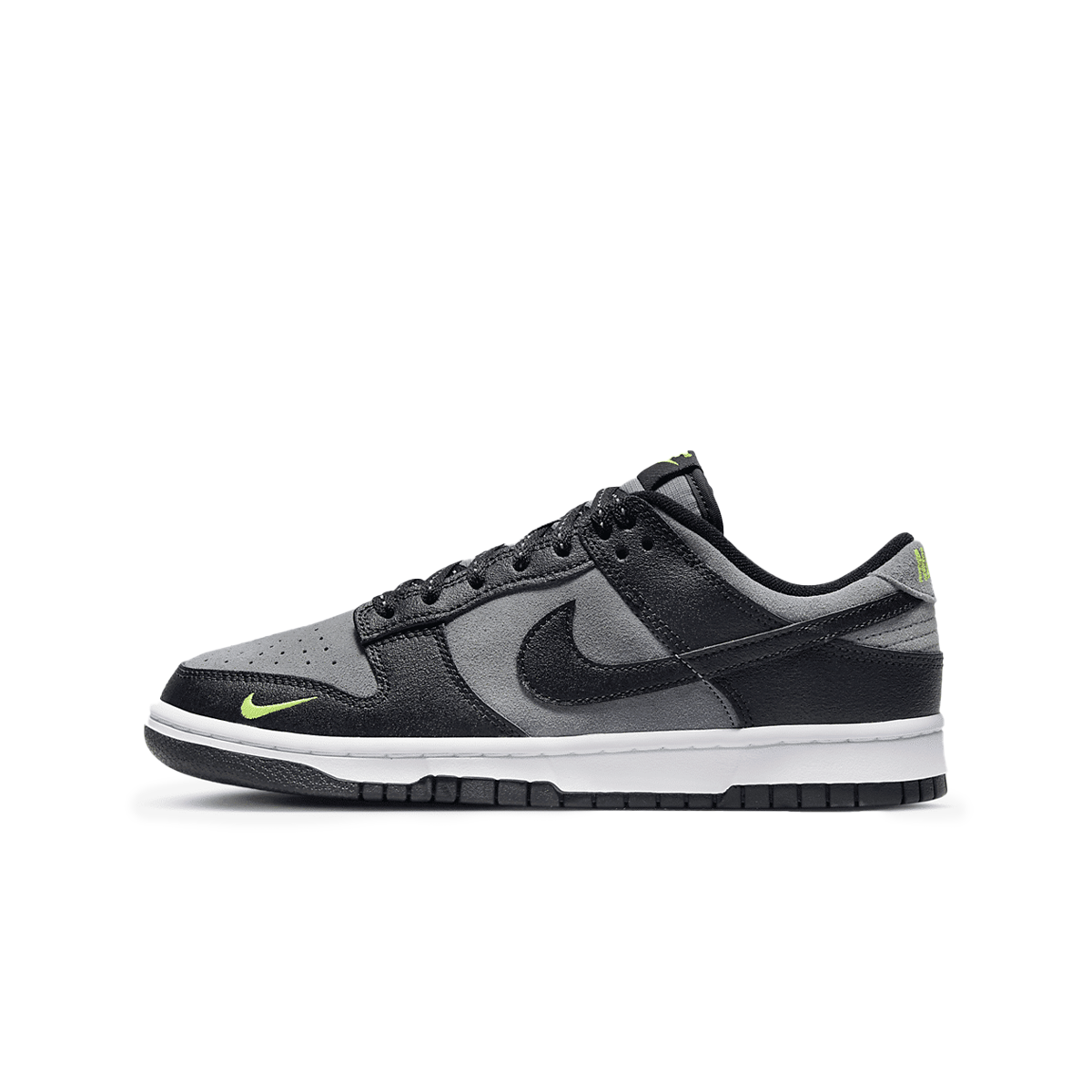 Nike Dunk Low 'Black Cool Grey Volt Mini Swoosh'-8764164768074-The Attic