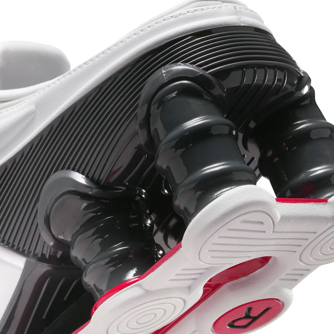 Nike Shox MR4 Mule Martine Rose Metallic 'Platin Varsity Rød' (W)