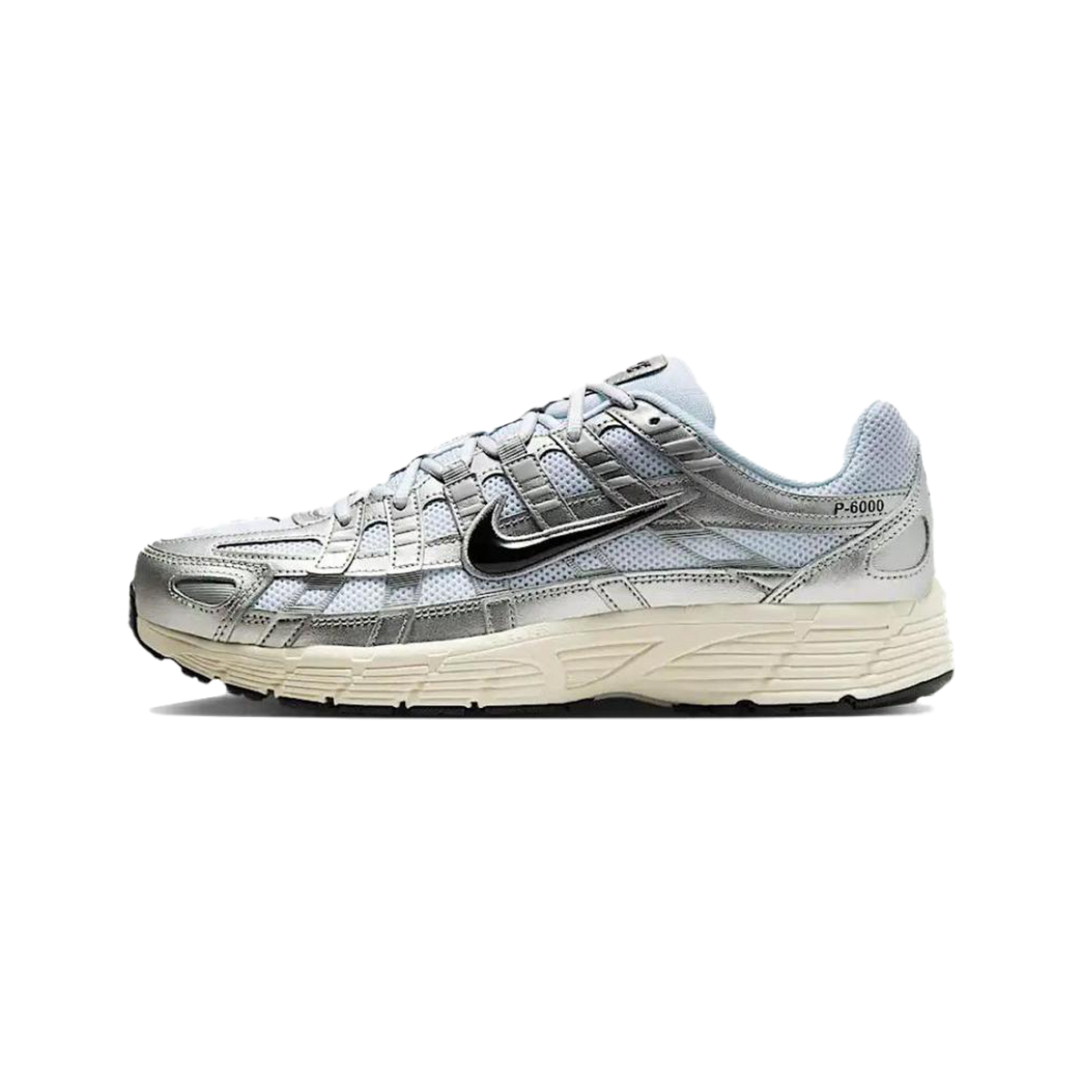 Nike P-6000 'White Metallic Silver Flat Silver Black'