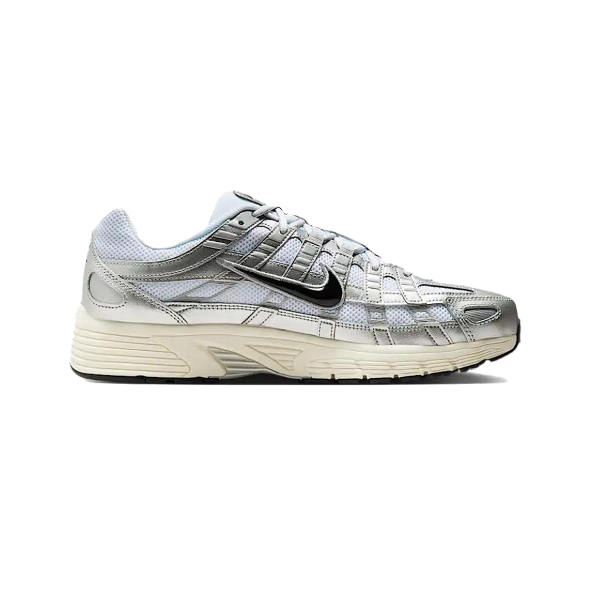 Nike P-6000 'White Metallic Silver Flat Silver Black'