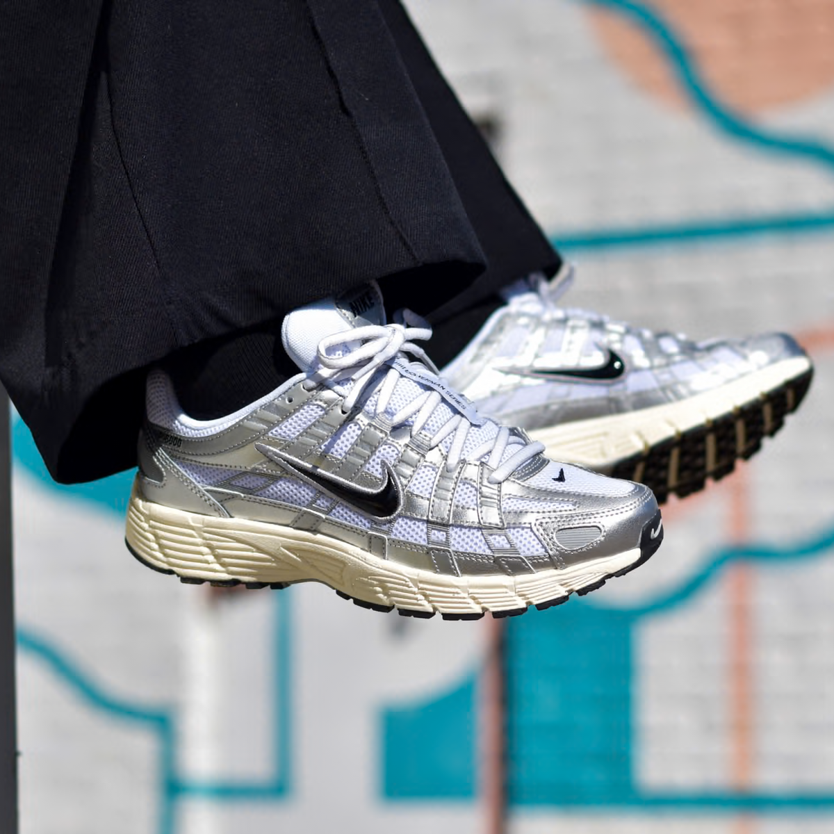Nike P-6000 'White Metallic Silver Flat Silver Black'