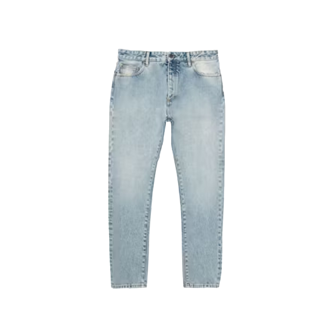 Palm Angels Curved Logo Print Straight Fit Jeans 'Light Blue'