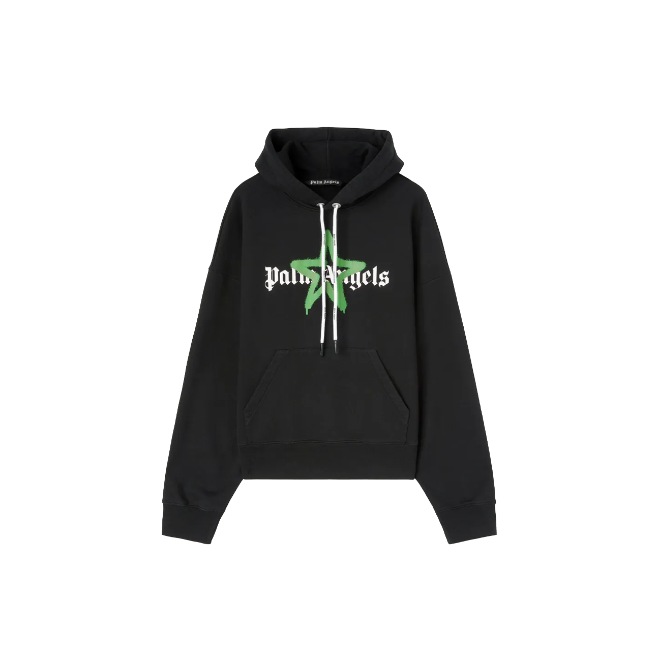 Palm Angels Star Sprayed Hoodie 'Black/Green'