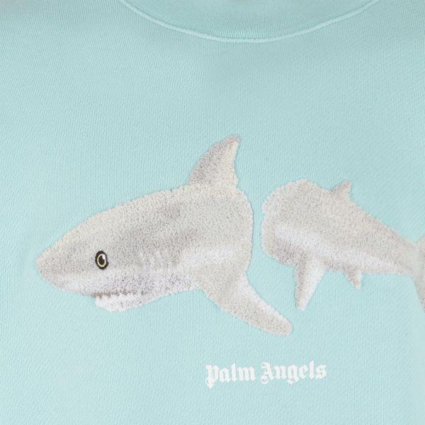 Palm Angels White Shark Sweater 'Blue'