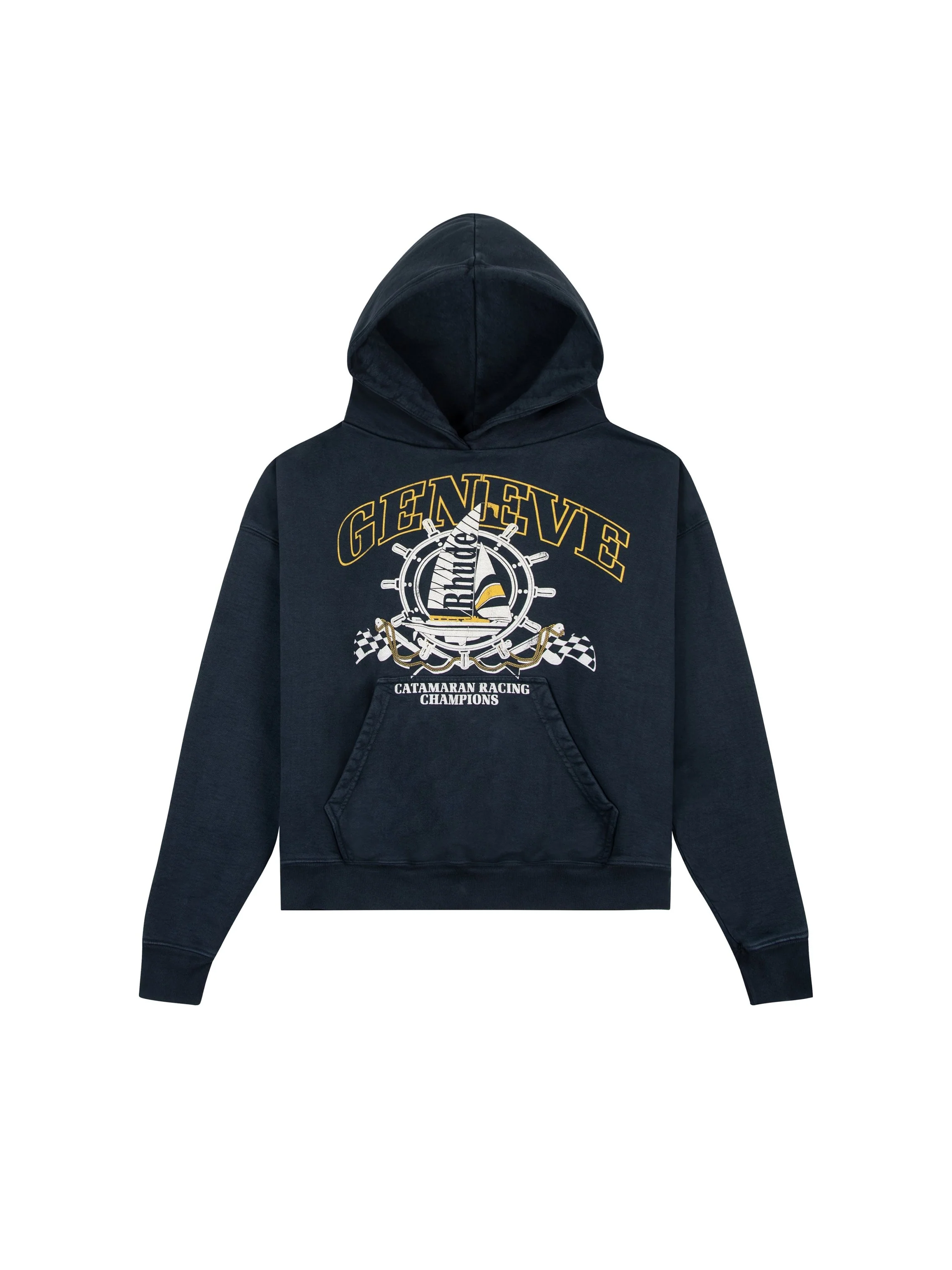 Rhude Geneve Catamaran Hoodie 'Vintage Black'-9542954910026-The Attic