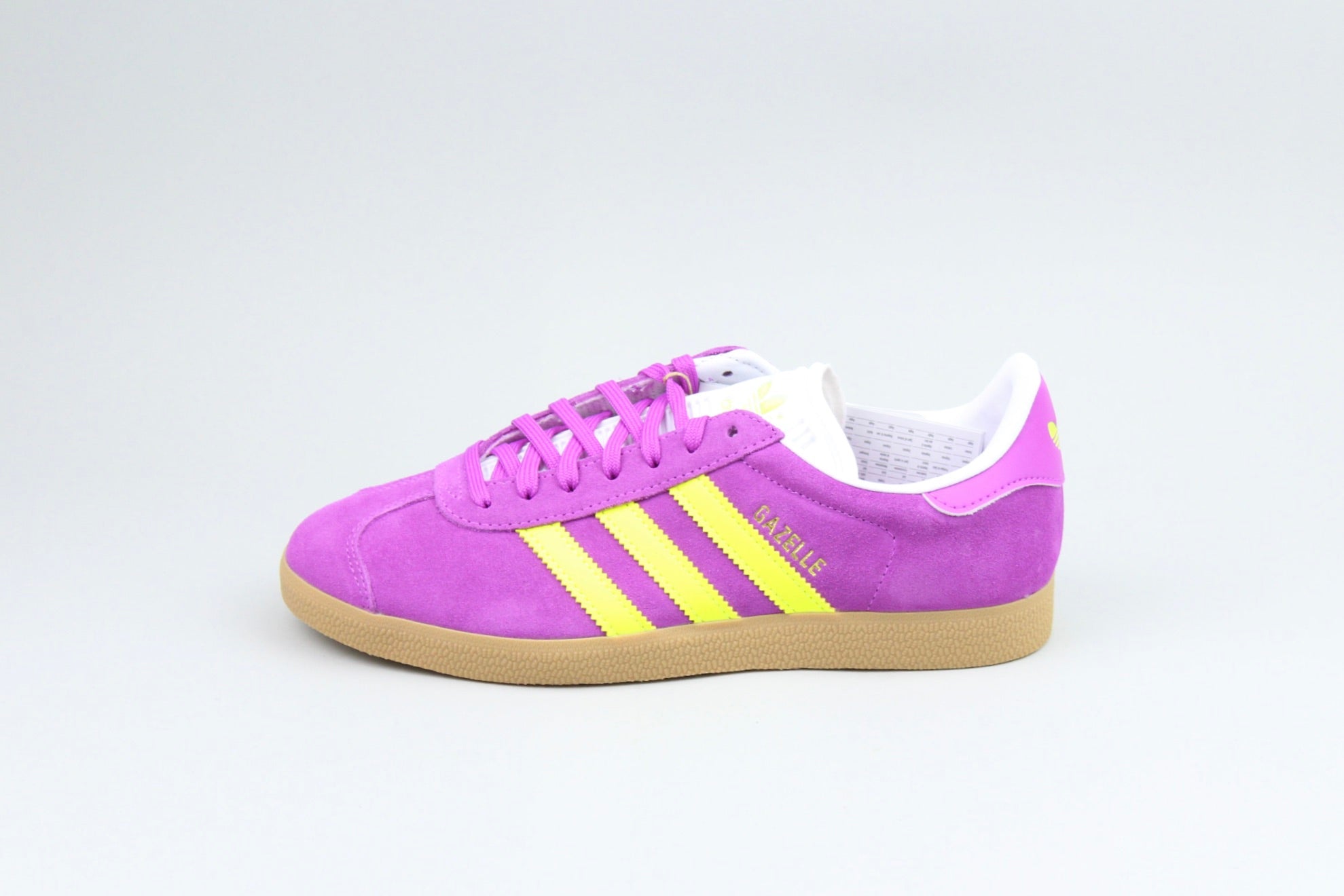 Pink Adidas 35 Purple Adidas Gazelle 'Purple Burst Solar Yellow
