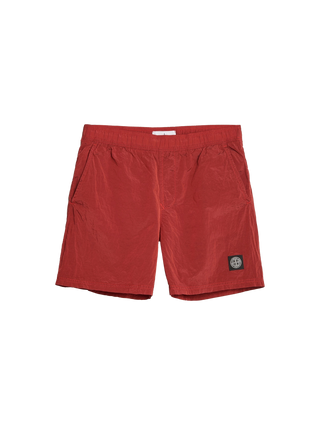 Stone Island Compass Logo Swim Shorts 'Red'-8747824415050-The Attic