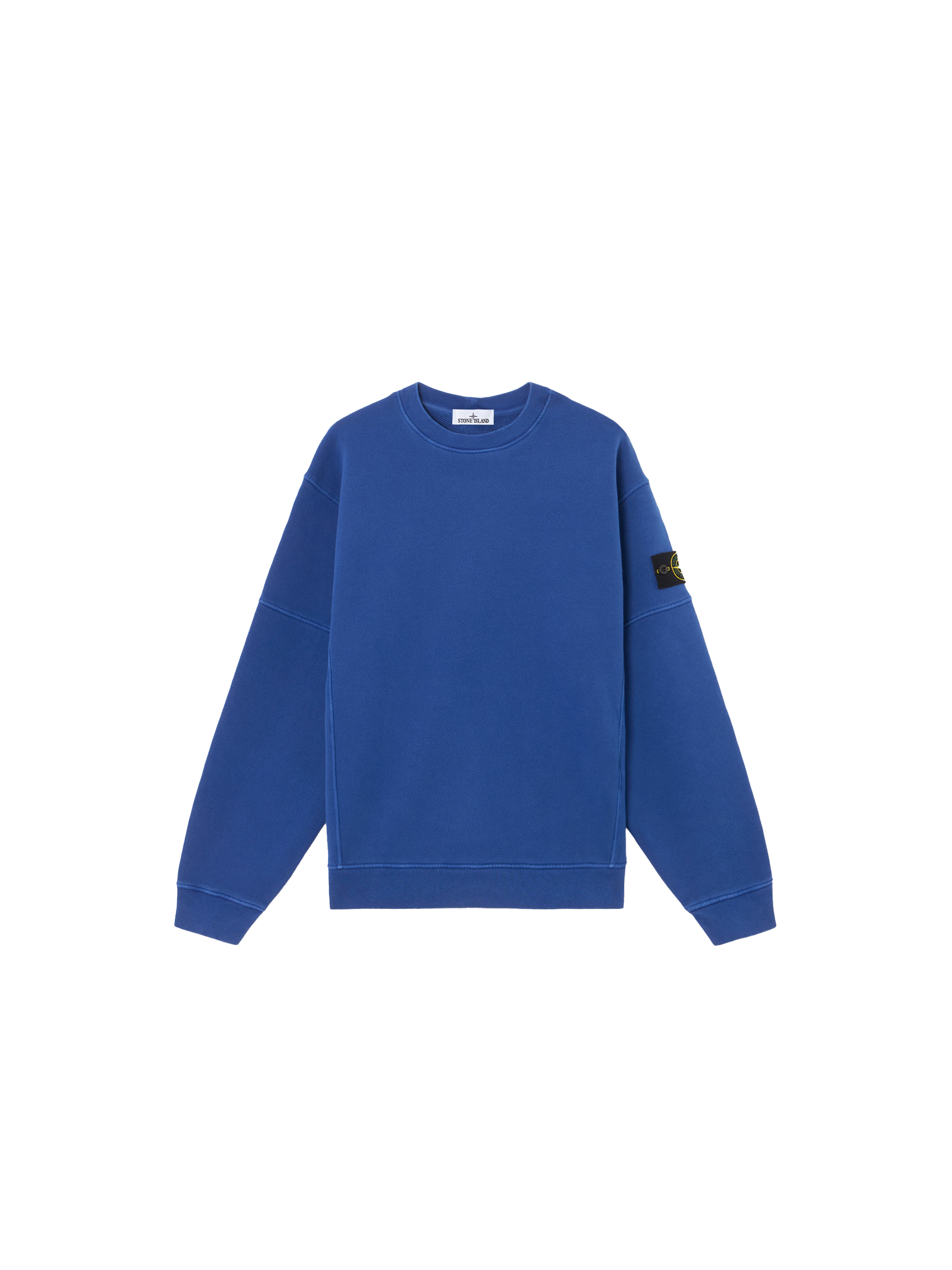 Stone Island Felpa Fleece Crewneck Old Effect 'Bright Blue' – The
