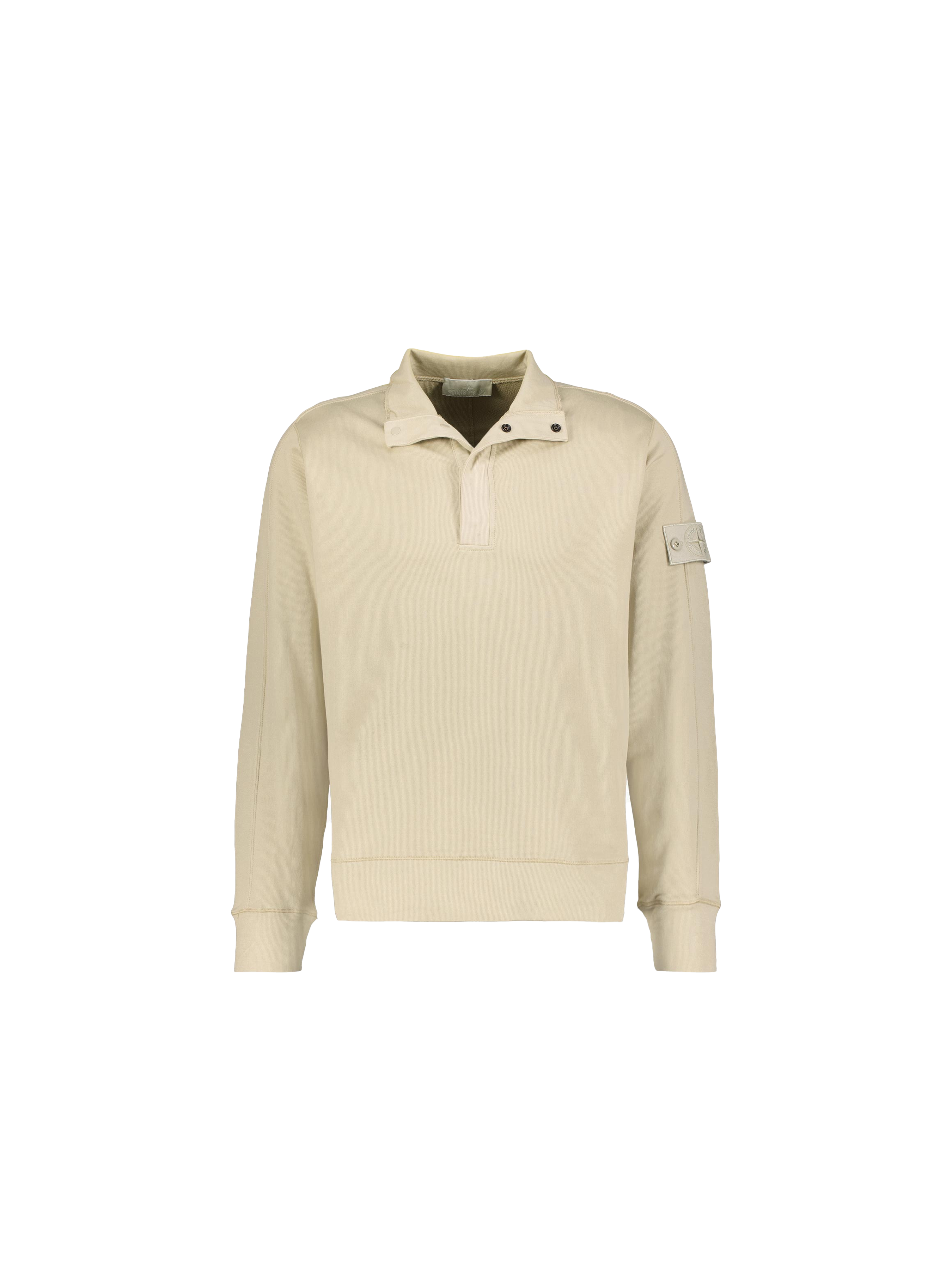 Stone Island Felpa Ghost Button-Up 'Beige'-8748004507978-The Attic