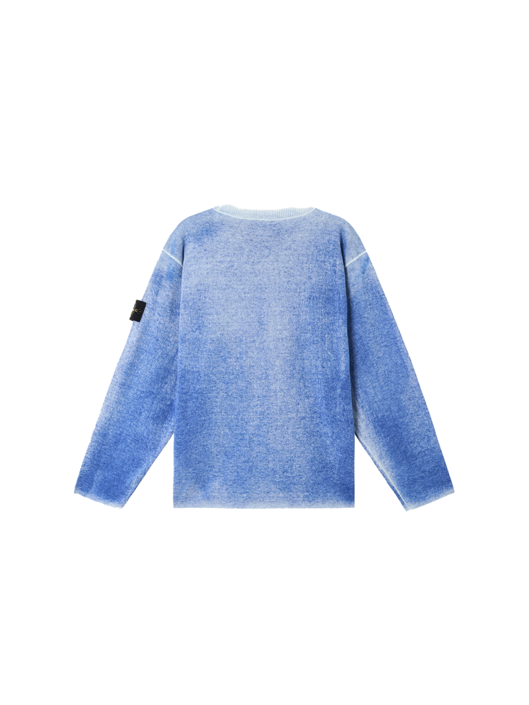 Stone Island Oversized Raw Hand Crewneck 'Blue'-10124917834058-The Attic