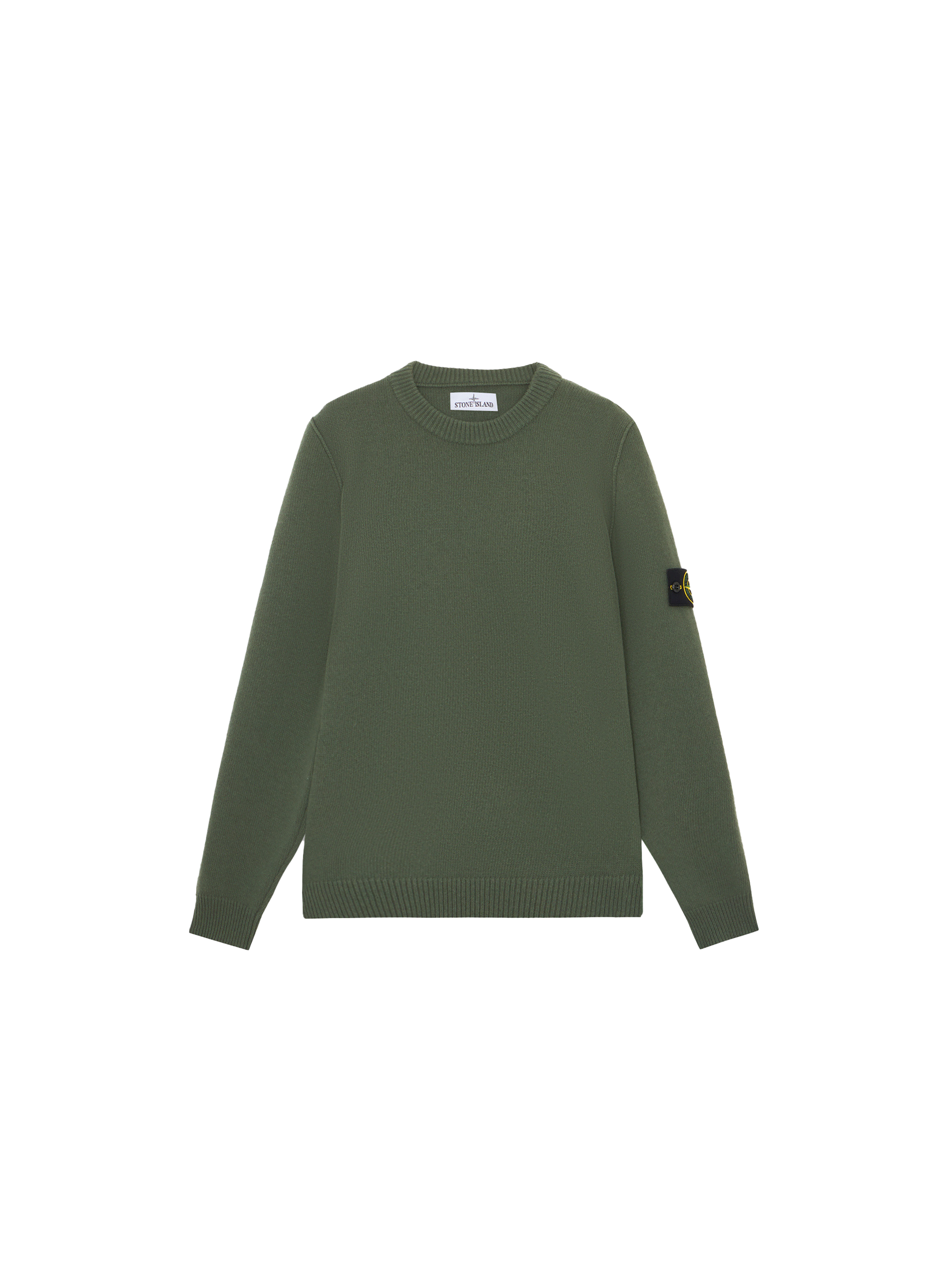 Stone Island Wool Crewneck 'Musk Green'-9516079972682-The Attic