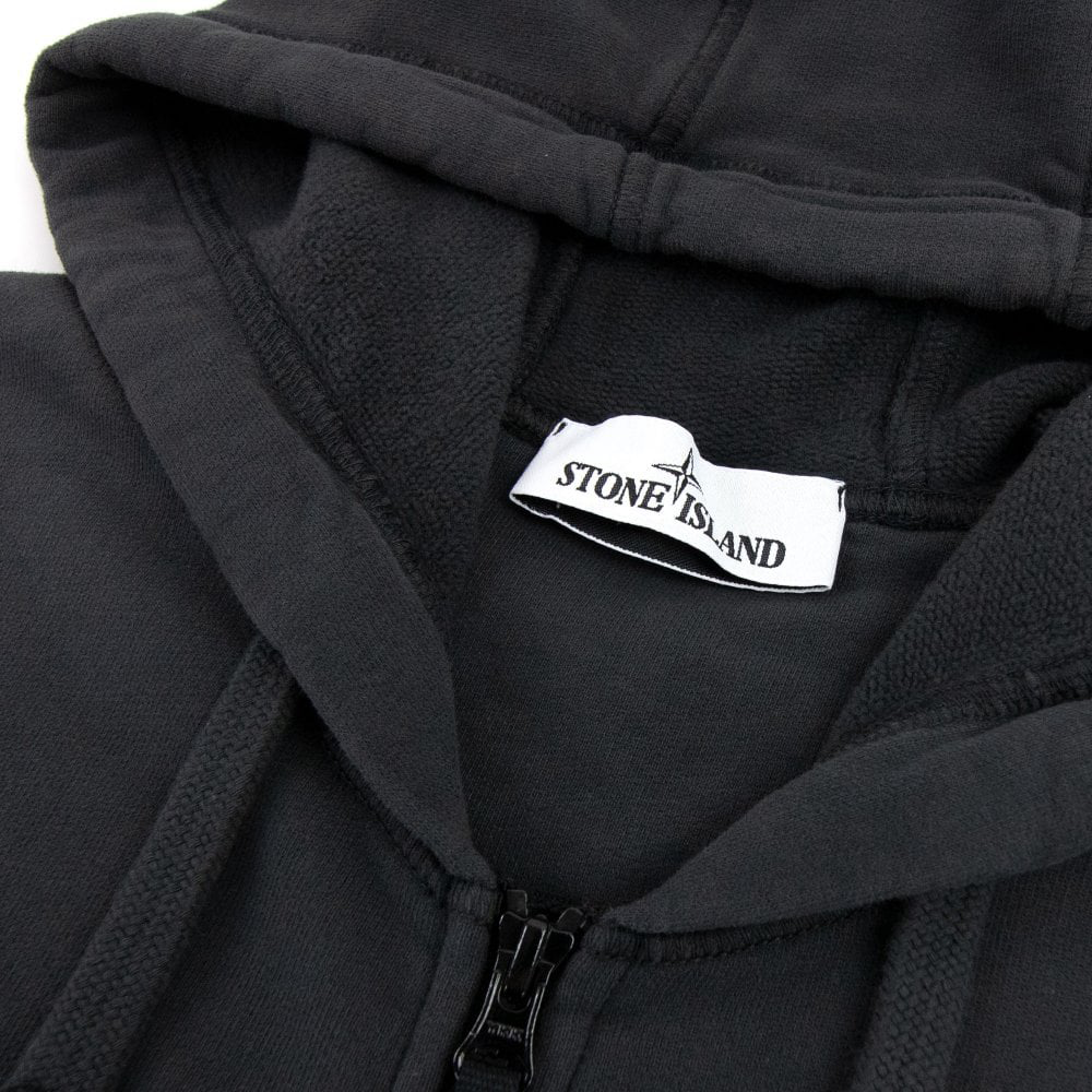 Stone Island Regular Fit Hooded Zip-Up 'Charcoal'