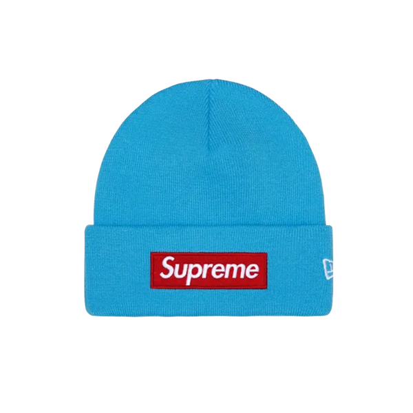 Supreme New Era® Box Logo Beanie Cyan Supreme New Era Box Logo Beanie 'Cyan' – The Attic