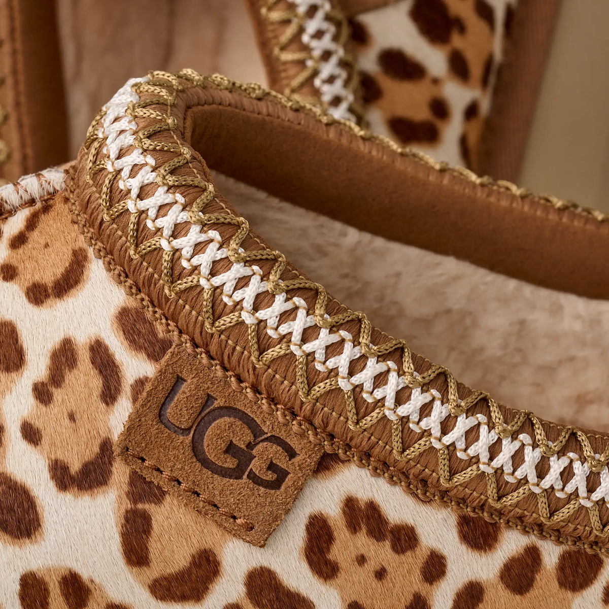 UGG Tazz Plains Slipper 'Felicity Leopard Jasmine' (W)