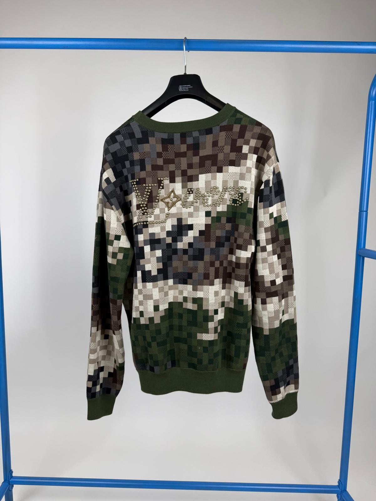 Louis Vuitton Damier Cotton Jacquard Pullover 'Damoflage' - Size S (ARCHIVE)