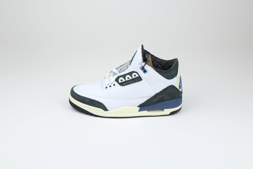 A Ma Maniére x Air Jordan 3 'For The Love' – exclusive collaboration sneakers featuring premium materials, intricate design details, and a unique colourway, ideal for sneaker collectors and streetwear enthusiasts.