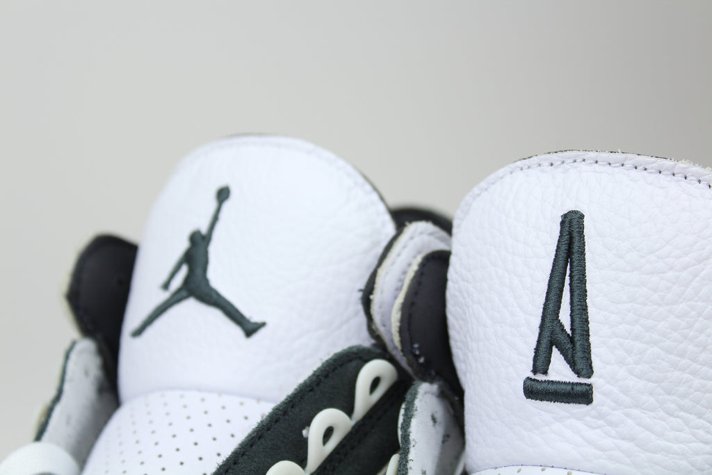 A Ma Maniére x Air Jordan 3 'For The Love' – exclusive collaboration sneakers featuring premium materials, intricate design details, and a unique colourway, ideal for sneaker collectors and streetwear enthusiasts.