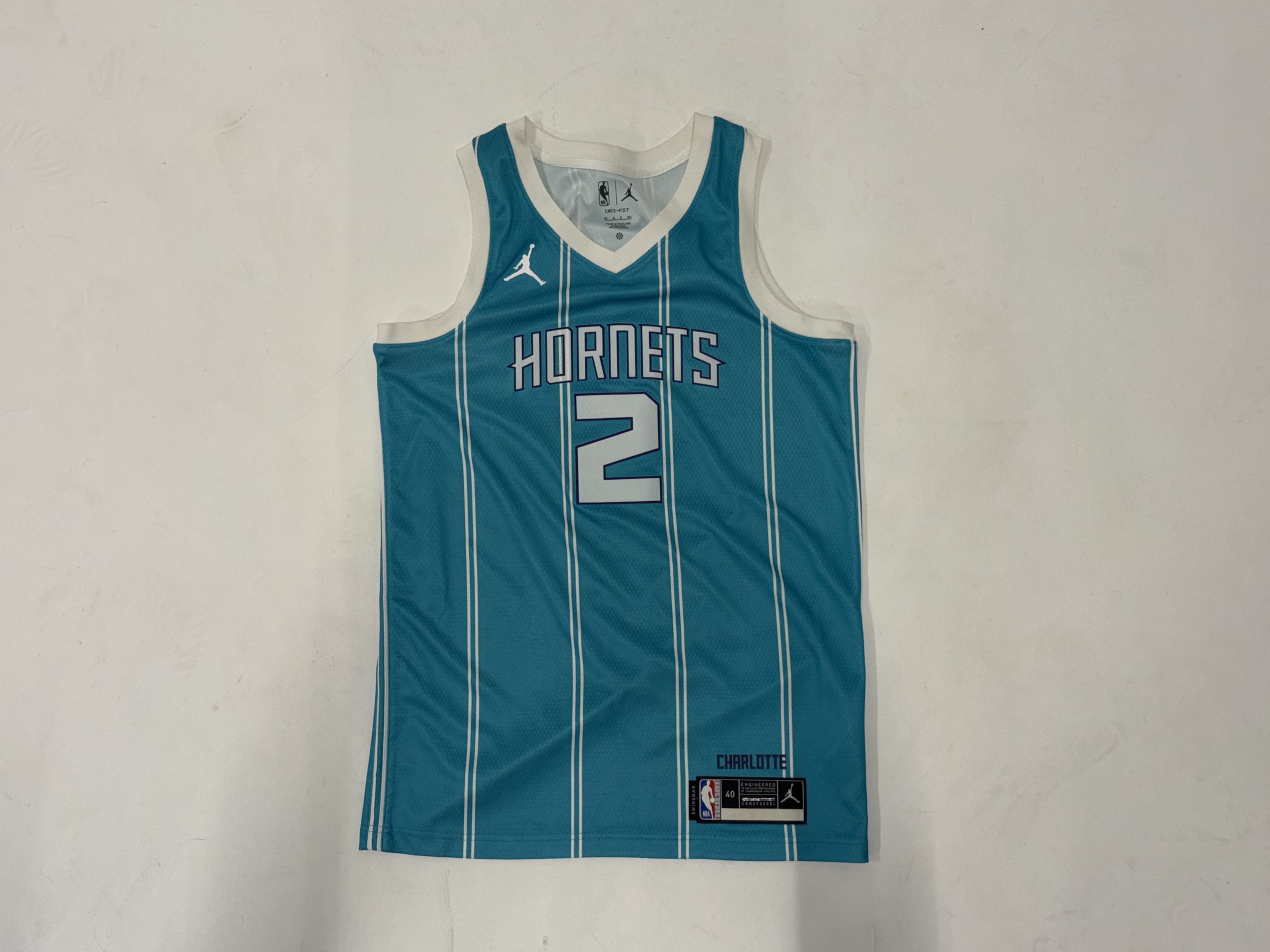 Air Jordan Lamelo Ball Hornets Icon Edition 2022 Swingman NBA Jersey 'Rapid Teal' - Size S (ARCHIVE) photo 3