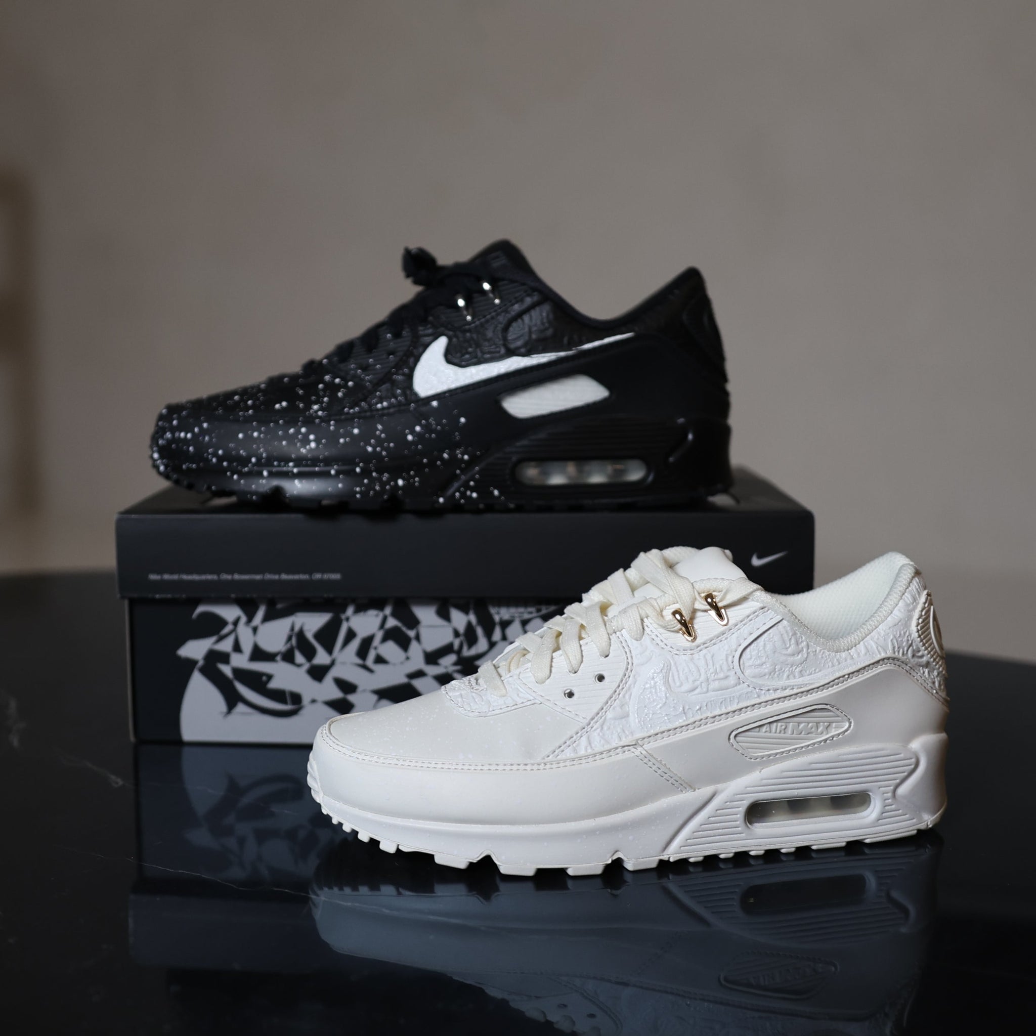 Slawn × Nike Air Max 90 Black 27cm Nike Air Max 90 x Slawn 'Black' – The Attic