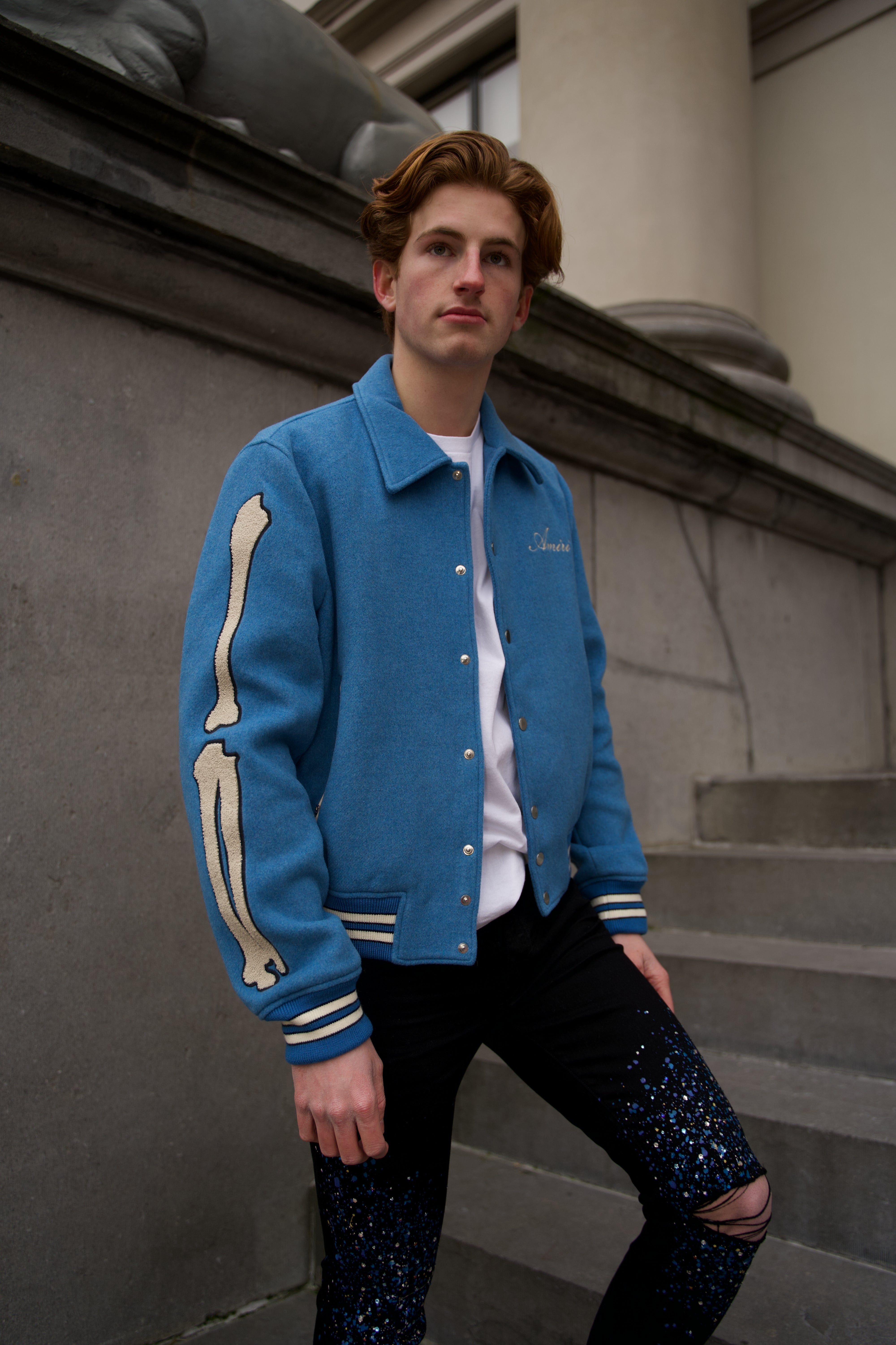 Amiri Bones Jacket 'Varsity Blue'-9644431671626-The Attic