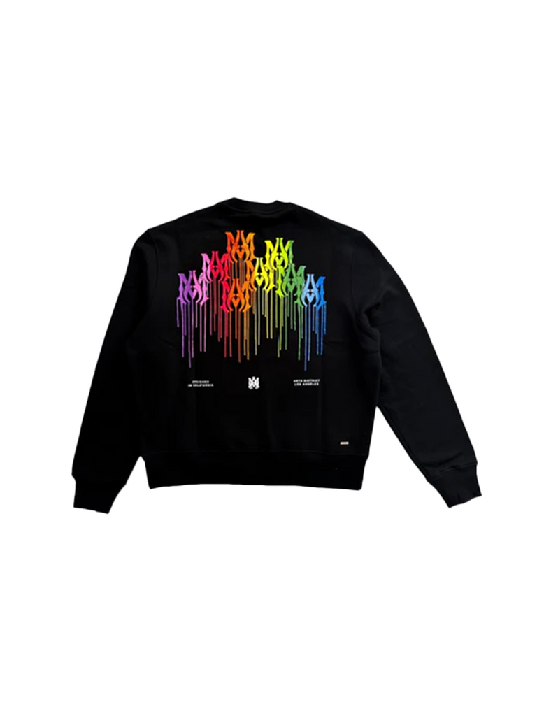 Amiri MA Drip Collage Crewneck 'Black'-9643408392522-The Attic