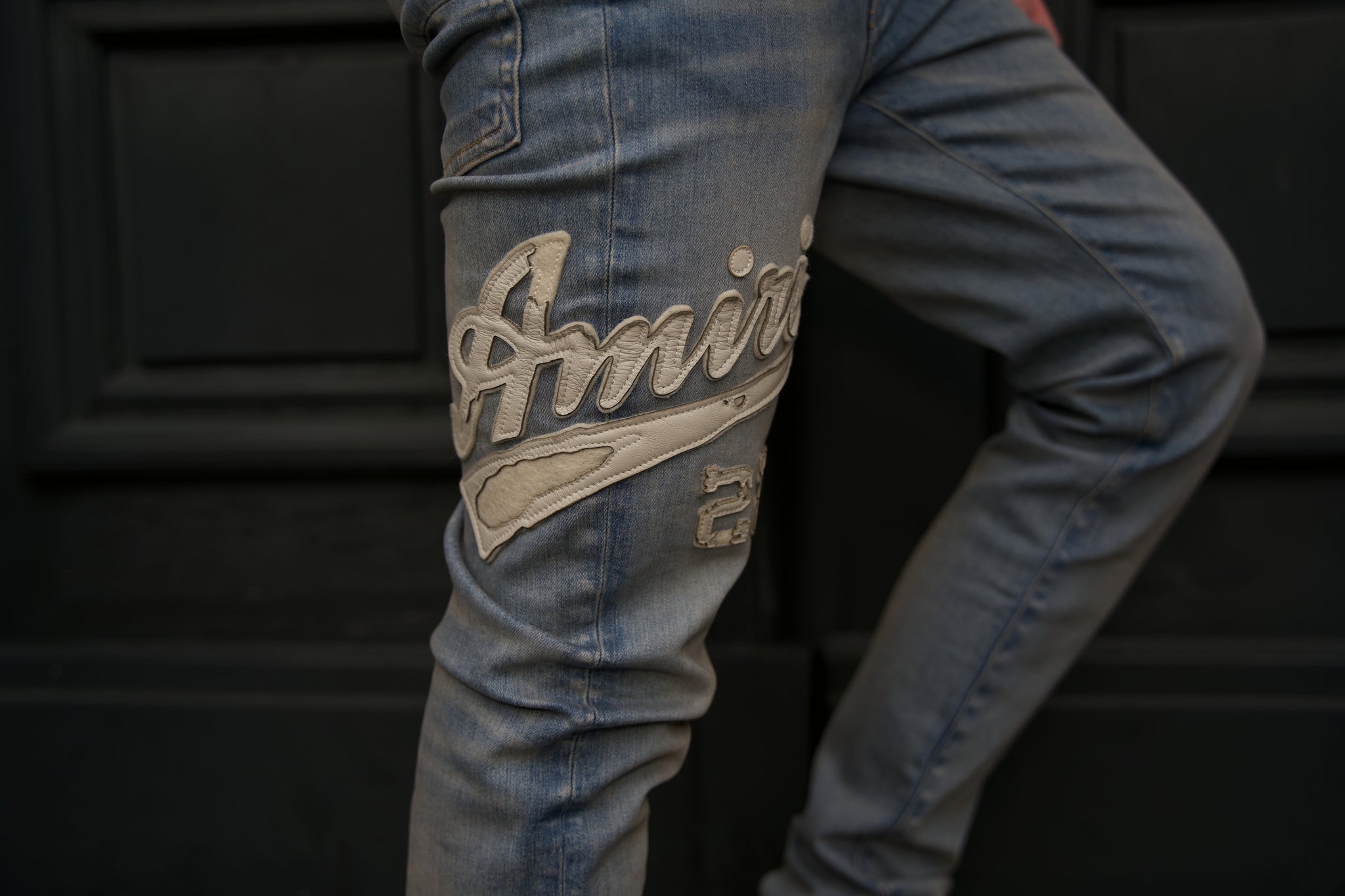 Amiri Varsity Applique Logo Jeans 'Clay Indigo' – The Attic