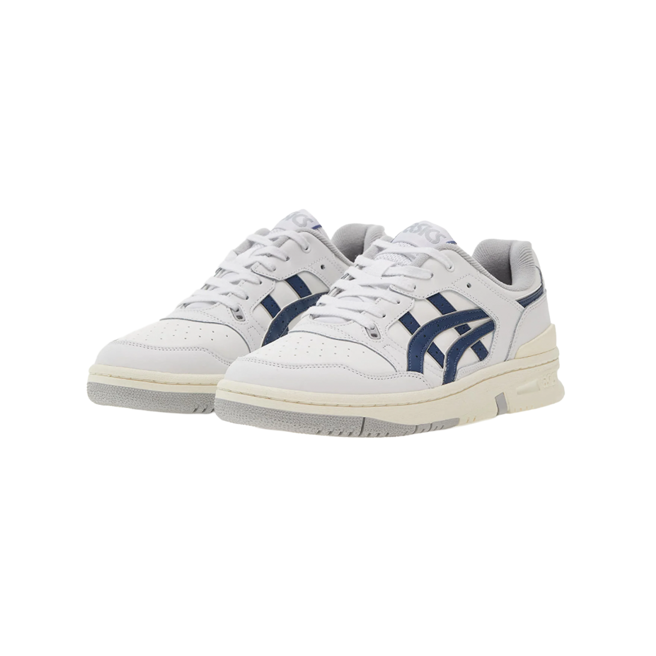 ASICS EX89 White Grand Shark sneaker with leather upper retro basketball design and cushioned sole for everyday wear available at The Attic