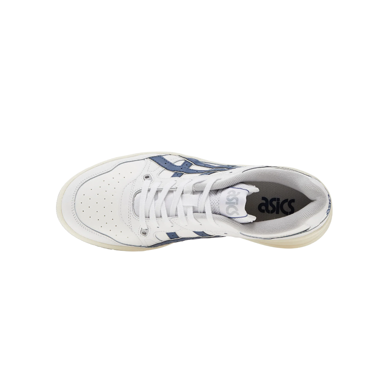 ASICS EX89 White Grand Shark sneaker with leather upper retro basketball design and cushioned sole for everyday wear available at The Attic
