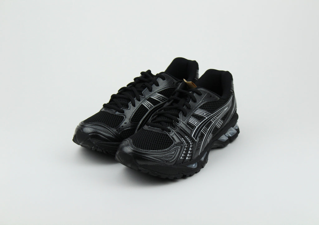 ASICS GEL-KAYANO 14 'Black Pure Silver' – high-performance running shoes with a sleek black and silver design, GEL cushioning for maximum comfort, and durable construction, ideal for athletes and casual wear.