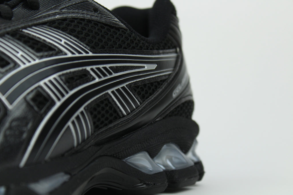 ASICS GEL-KAYANO 14 'Black Pure Silver' – high-performance running shoes with a sleek black and silver design, GEL cushioning for maximum comfort, and durable construction, ideal for athletes and casual wear.