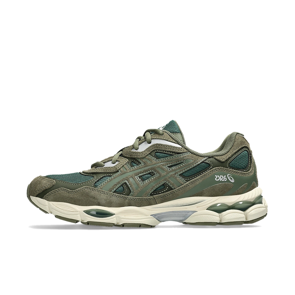 ASICS GEL-NYC Grove Olive Canvas – Retro Running-Inspired Sneakers, Olive Green Canvas Lifestyle Shoes, Comfortable Streetwear Trainers