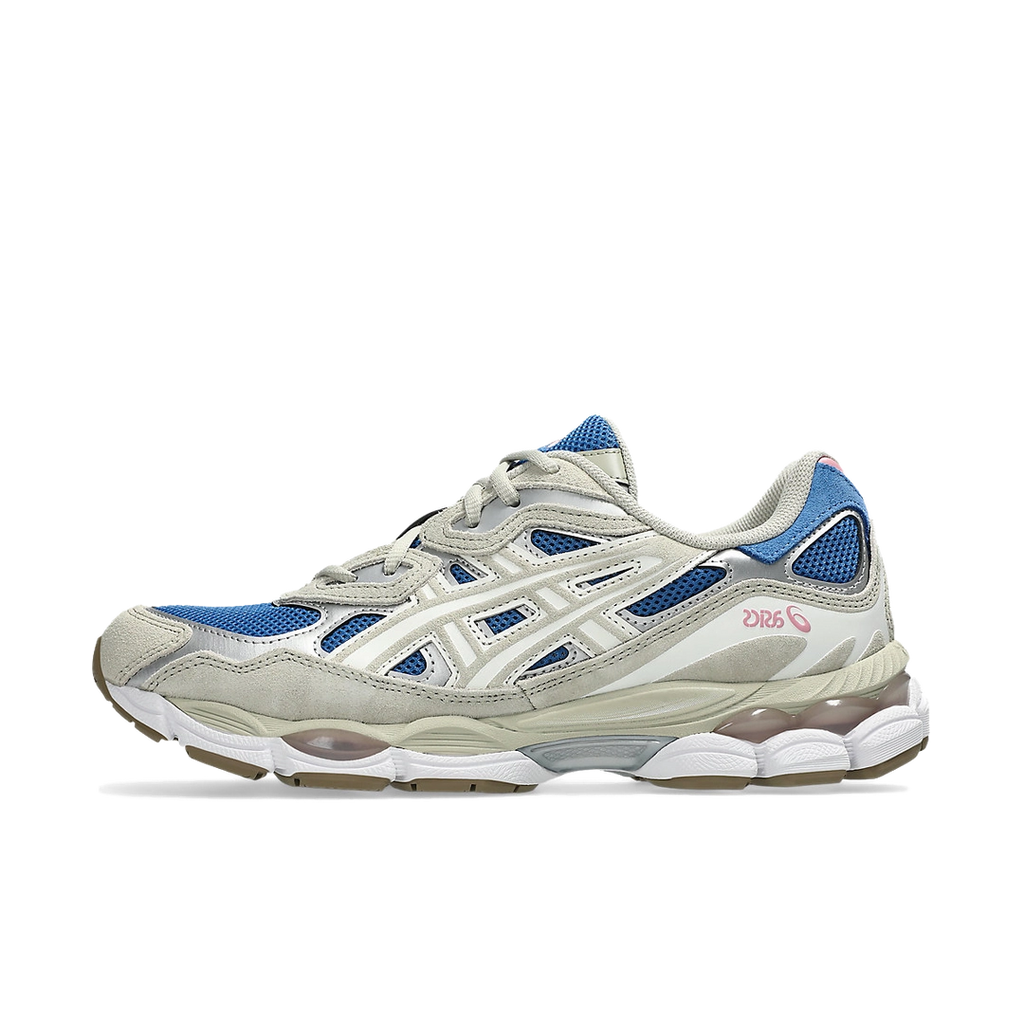 ASICS GEL-NYC sneakers in 'Polar Night & Cream' colorway, sleek running shoes with navy blue and cream accents, ideal for sporty and casual outfits