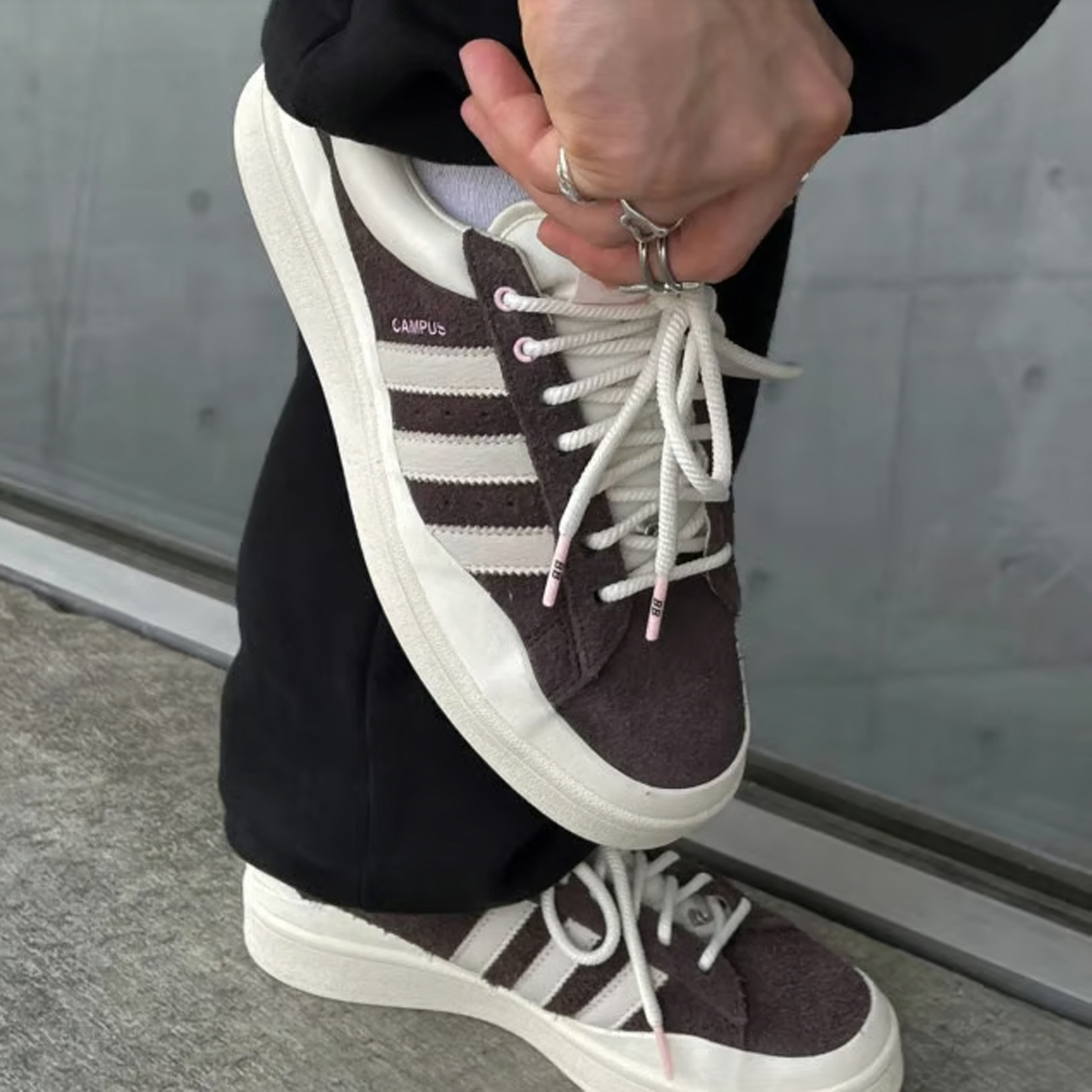 Bad Bunny x adidas Campus Deep Brown sneaker with suede upper tonal brown finish and signature Bad Bunny details