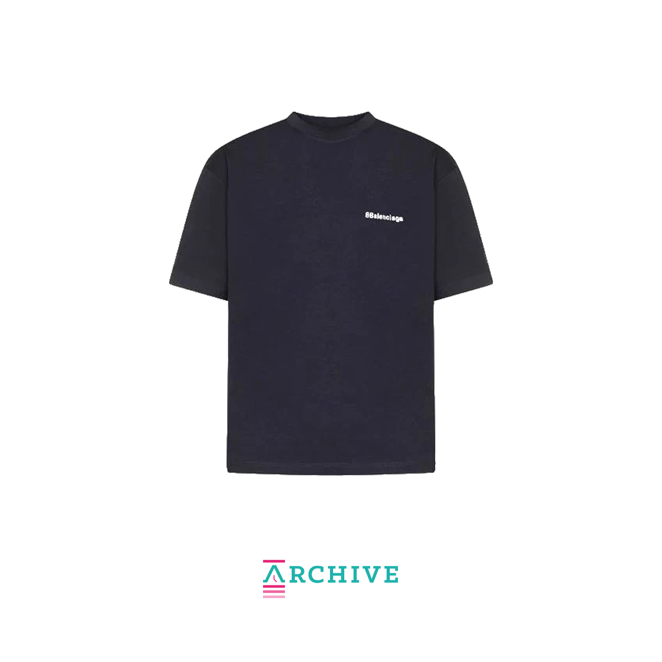 Balenciaga Logo Cotton T-Shirt 'Navy' - XS (ARCHIVE)