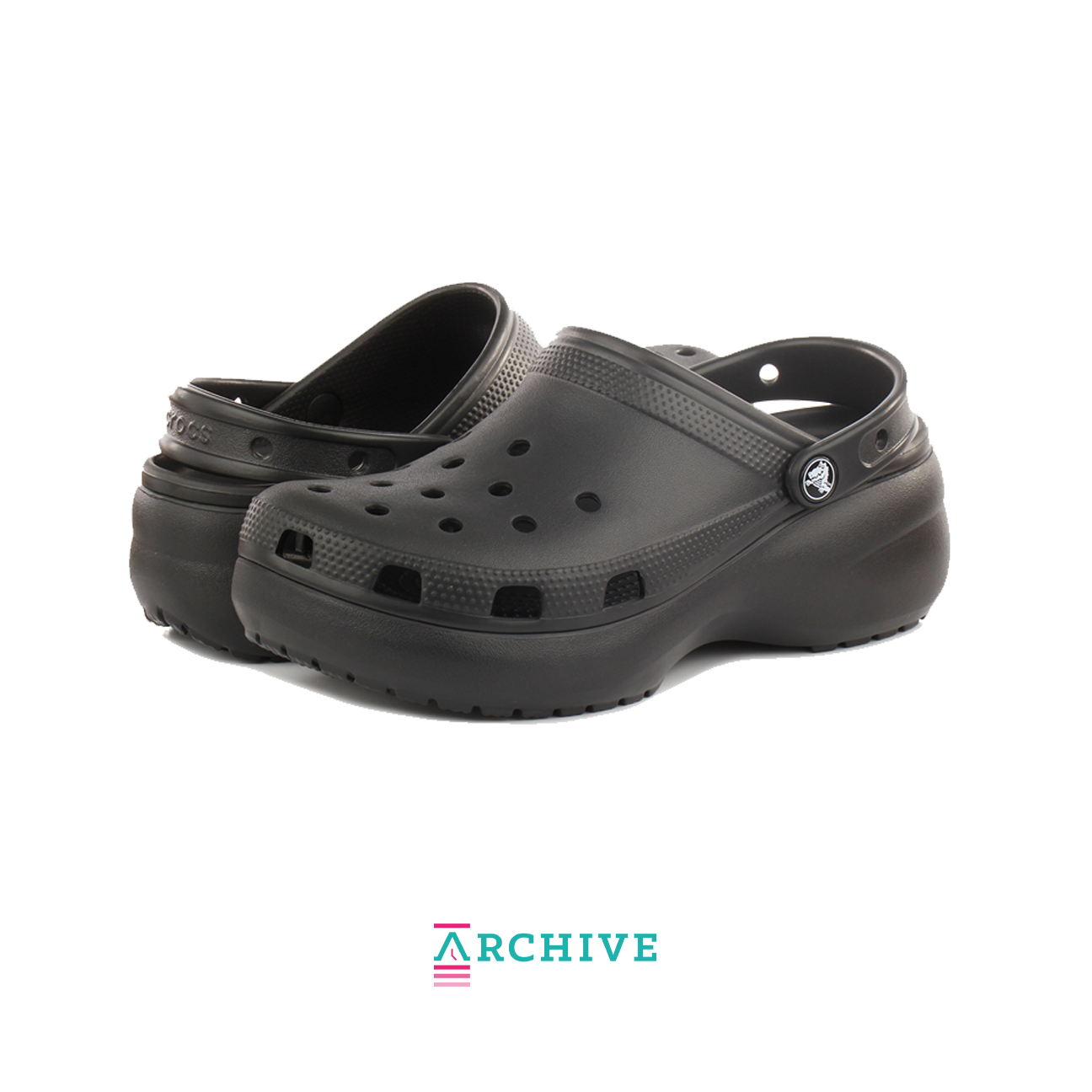 Crocs Wmns Classic Platform Clog 'Black'- Size 42-43 (ARCHIVE)