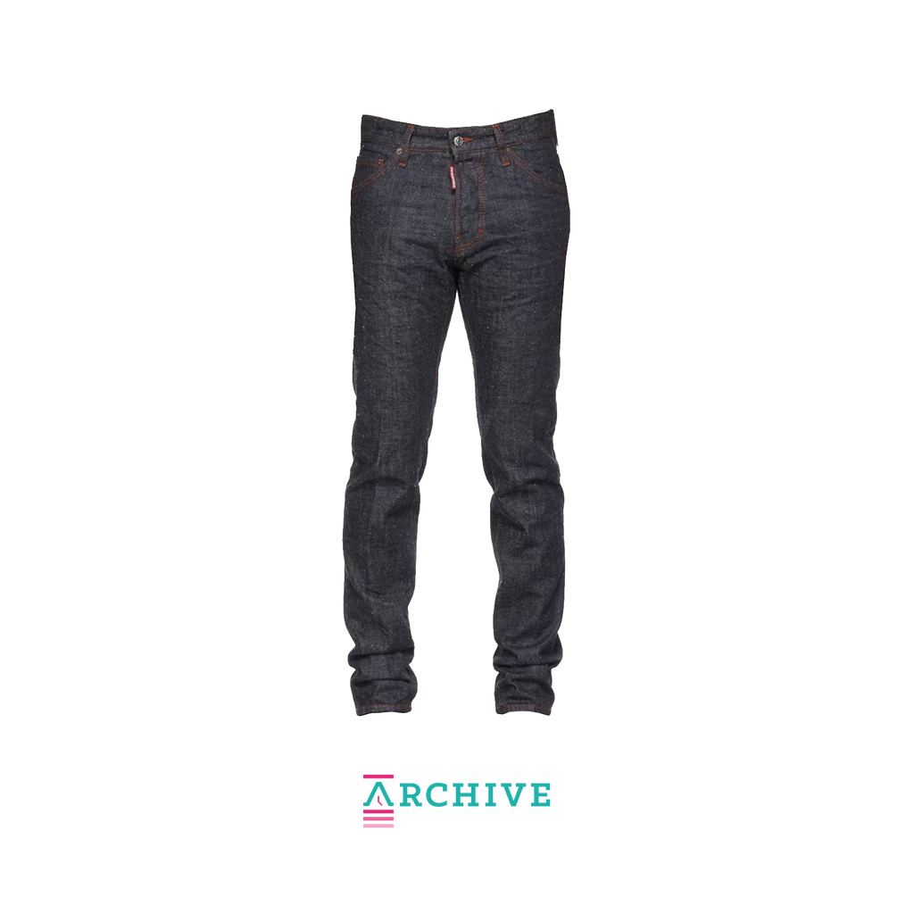 Dsquared2 Cool Guy Back Logo Extra Slim Jeans 'Blue/Orange' - Size 46 (ARCHIVE)-8771943891274-The Attic