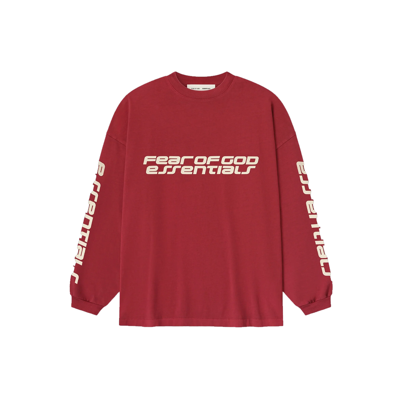Fear of God Essentials 90s Longsleeve 'Crimson'