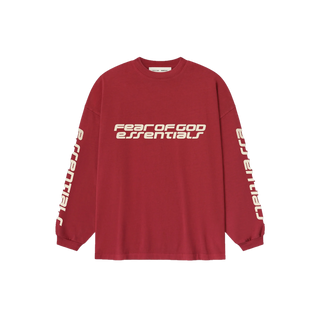 Fear of God Essentials 90s Longsleeve 'Crimson'