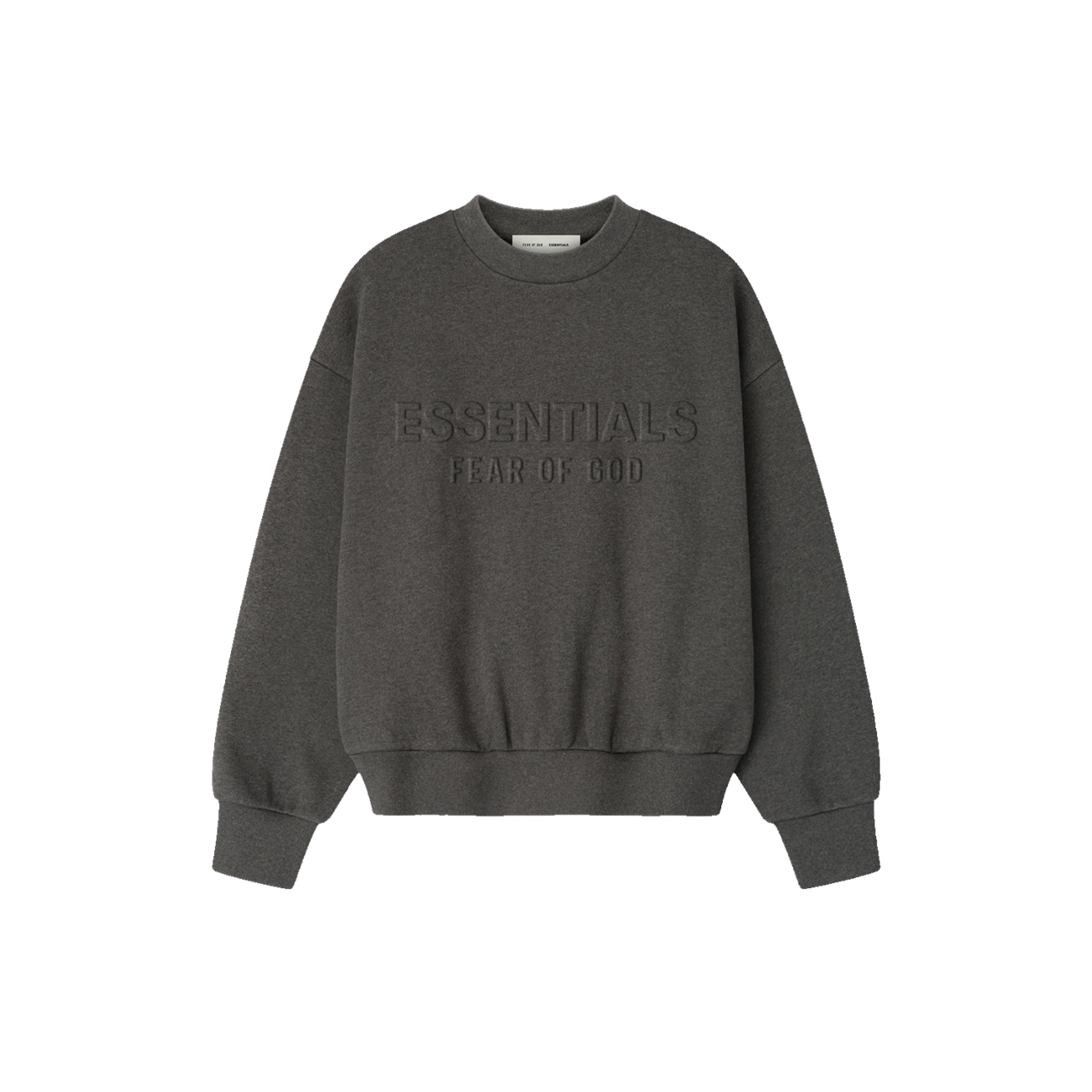 Fear of God Essentials Embossed Classic Crewneck 'Charcoal Heather'