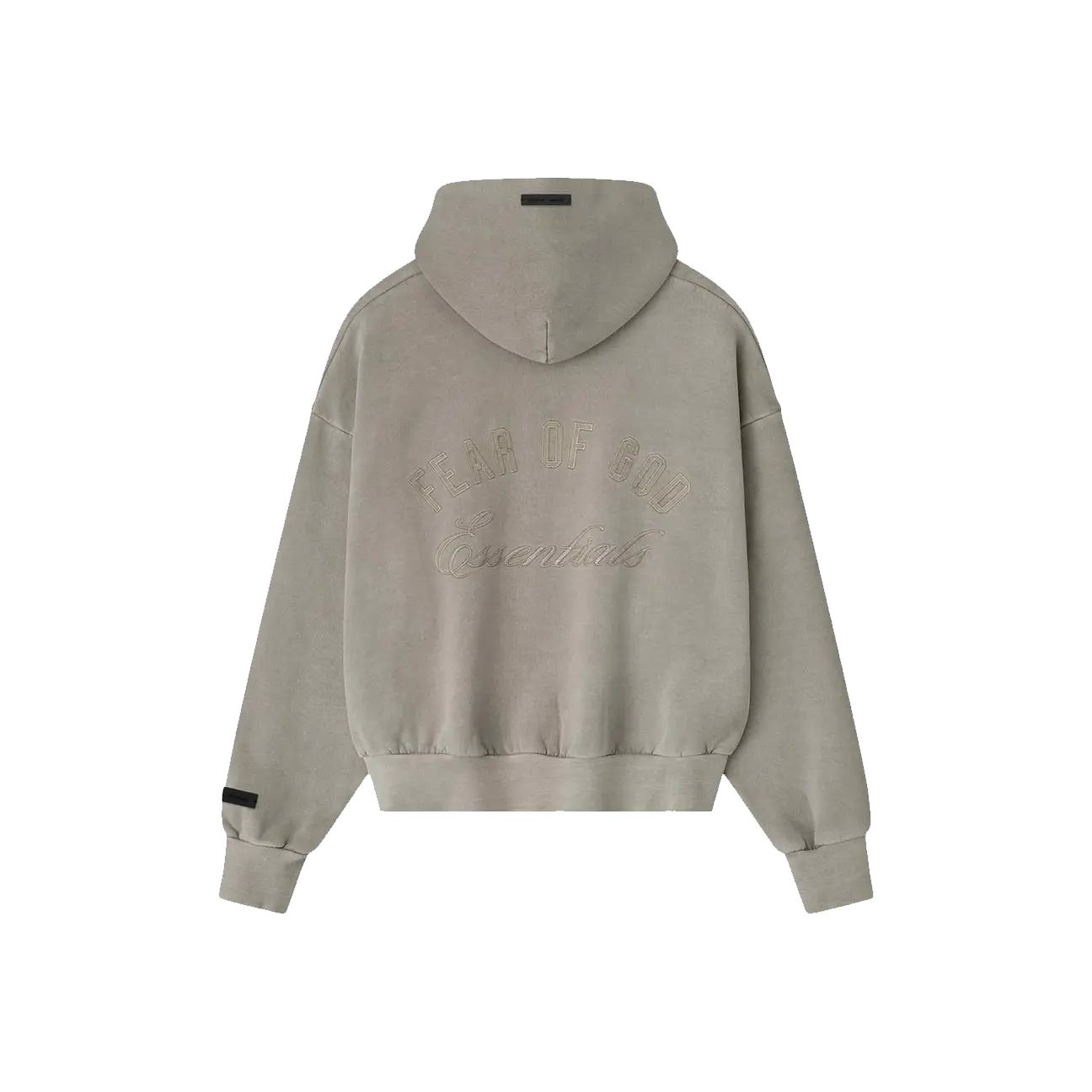 Fear of God Essentials Embroidered Classic Full Zip Hoodie 'Smoke Grey'