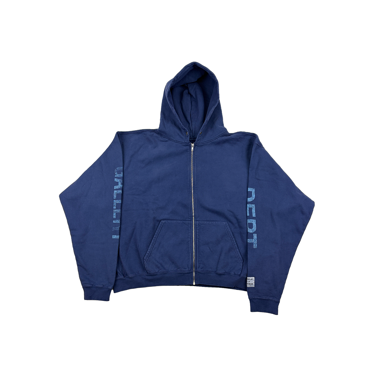 Gallery Dept. 90's Logo Zip Up Hoodie 'Navy'